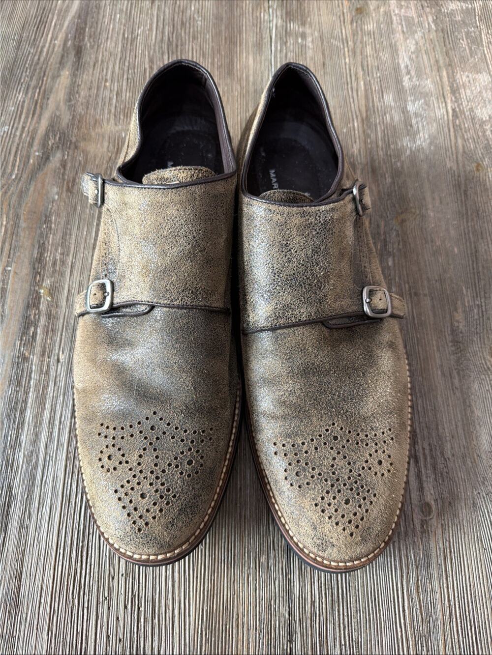 MARTIN DINGMAN Tuscan Italian Calf Double Monk Shoes Men's designer Size 12